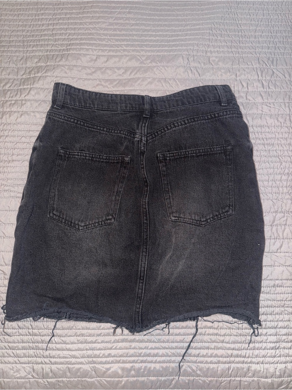 Divided Black Button-Front Denim Mini Skirt - Picture 3 of 3